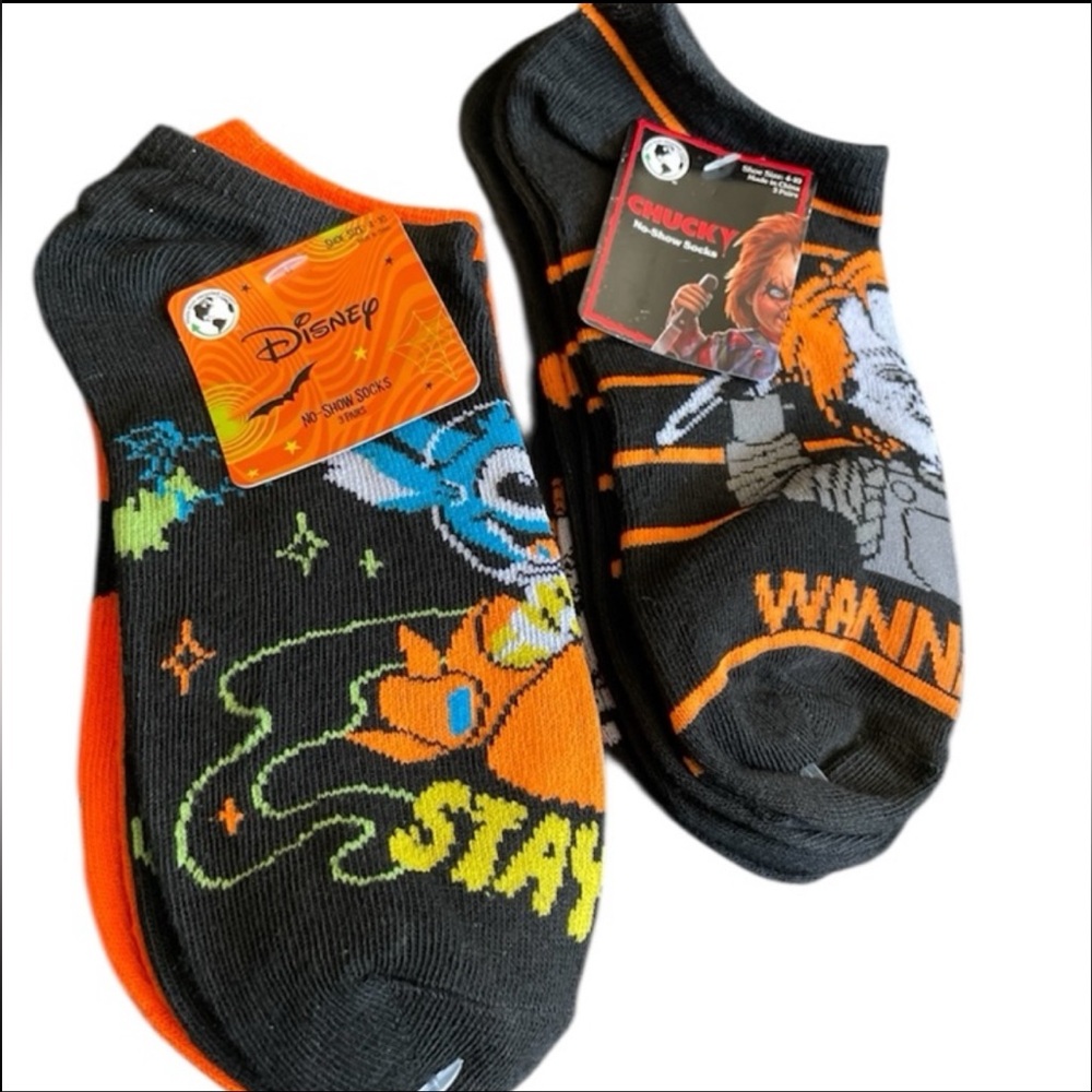 Girls/ Women 4-10 Halloween No Show Socks